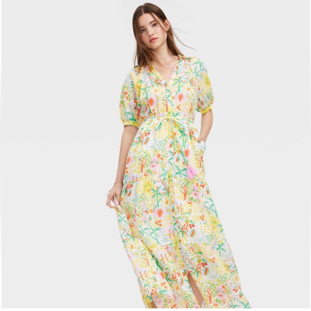 NWT Roller Rabbit X Target Vacation Short Sleeve Maxi Dress M or L